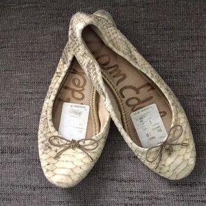 Sam Edelman Felicia snake embossed leather ballet